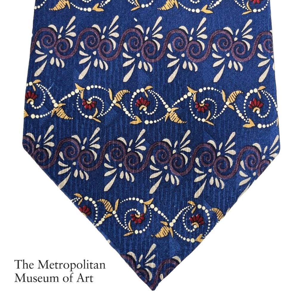 The Metropolitan‎ Museum of Art | Necktie 56.5” | Blue Patterned 100% Silk Tie